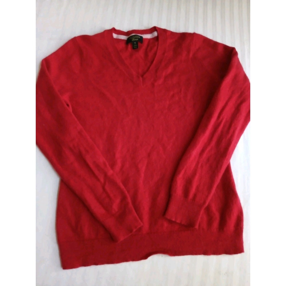 Charter Club Sweater Large P Cashmere  Pullover V Neck Cozy Holiday Christmas